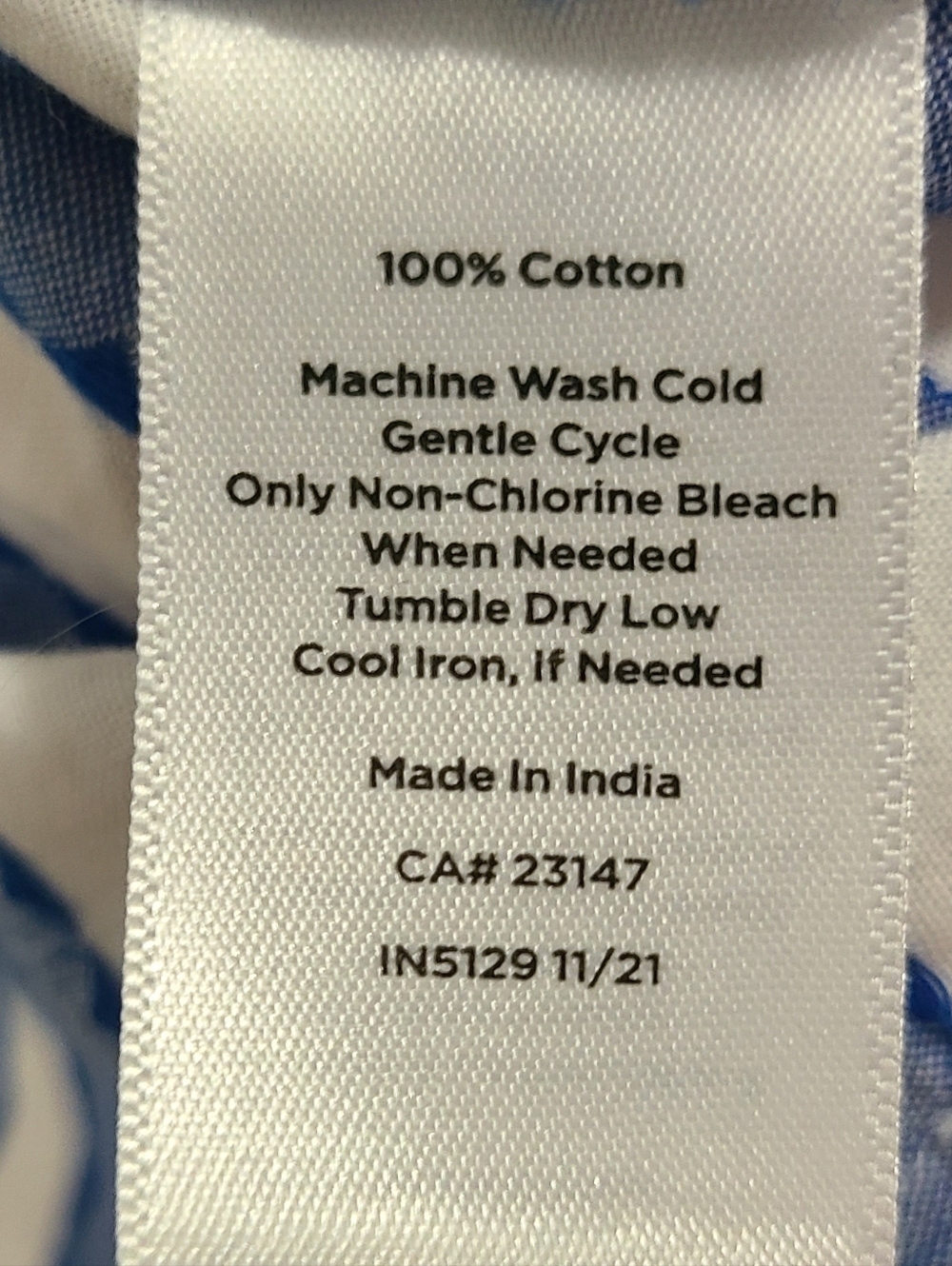 Talbots Striped Ruffle Neck Sleeveless Top In Blue & White - Picture 4 of 5
